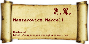 Maszarovics Marcell névjegykártya